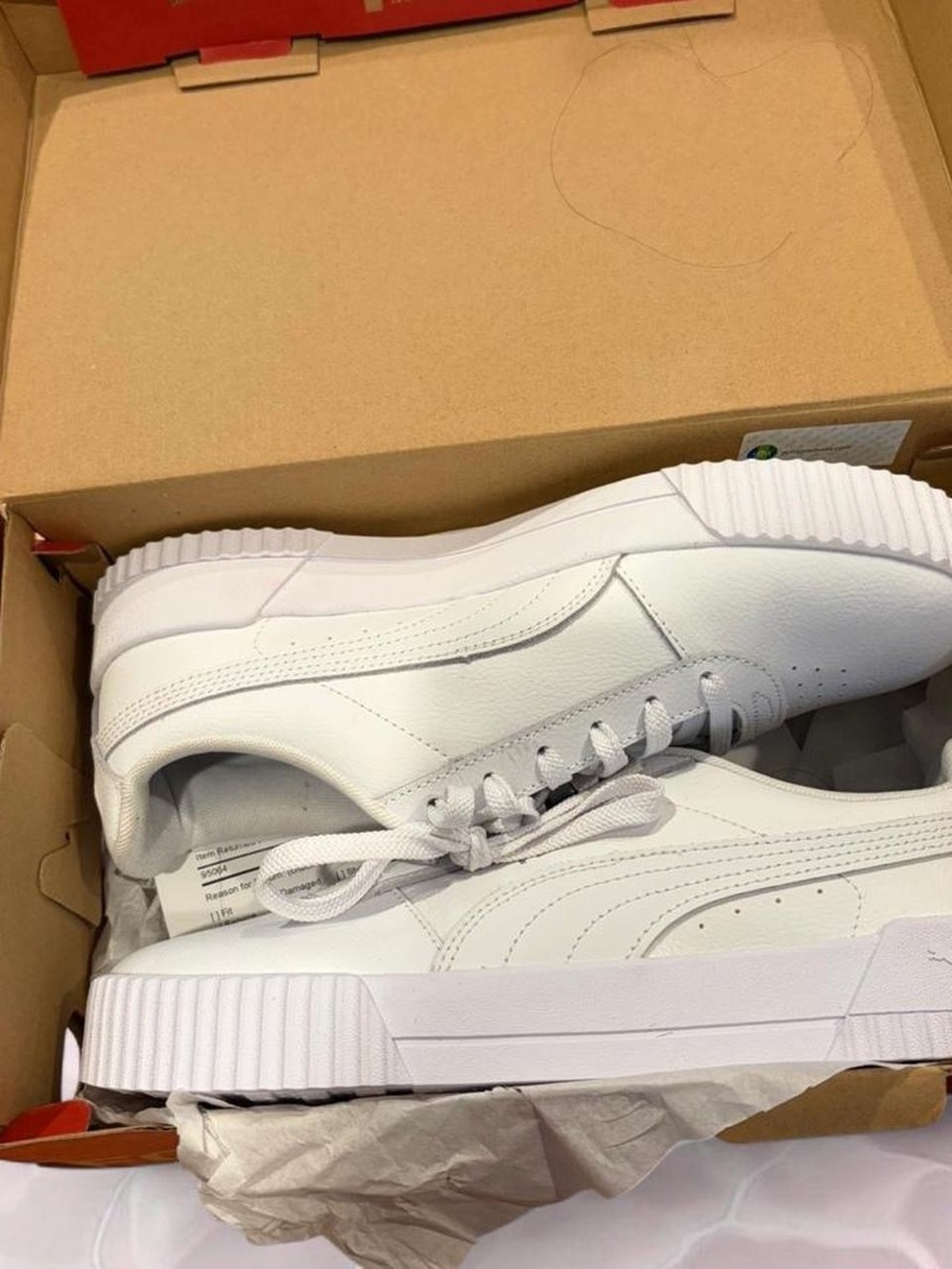 Puma White Low-Top Platform Sneakers